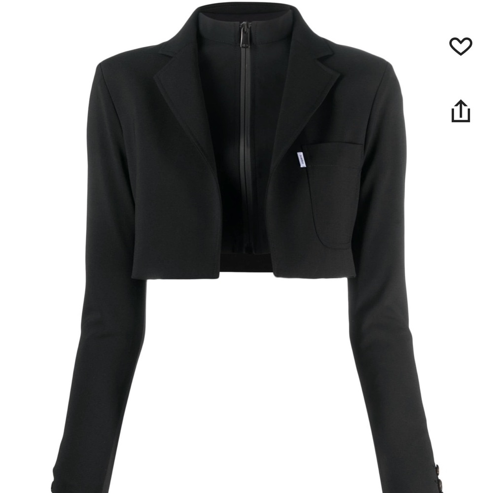 Coperni Hybrid cropped tailor jacket - black - xsmall